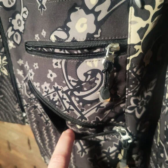 Bogner Fire + Ice Women's Softshell Hood Floral Jacket Gray/Black/Cream - ML - Picture 15 of 15